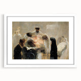 Modern Wall Art: Emotional Abstract Scene of Surgery in Muted Tones