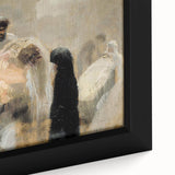 Modern Wall Art: Emotional Abstract Scene of Surgery in Muted Tones