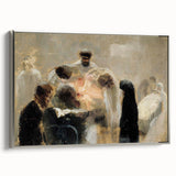 Modern Wall Art: Emotional Abstract Scene of Surgery in Muted Tones