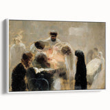 Modern Wall Art: Emotional Abstract Scene of Surgery in Muted Tones