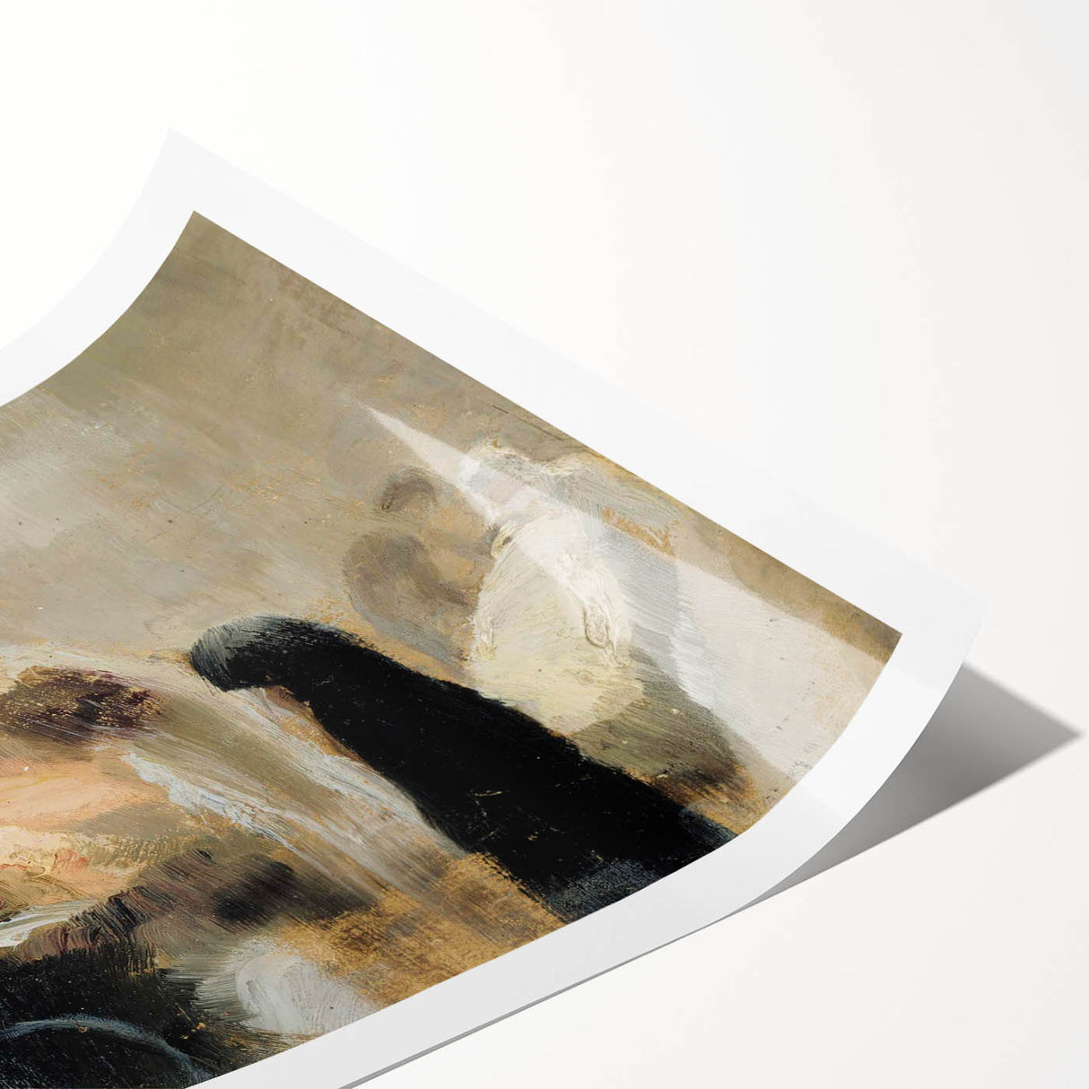 Modern Wall Art: Emotional Abstract Scene of Surgery in Muted Tones