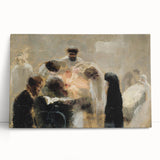 Modern Wall Art: Emotional Abstract Scene of Surgery in Muted Tones