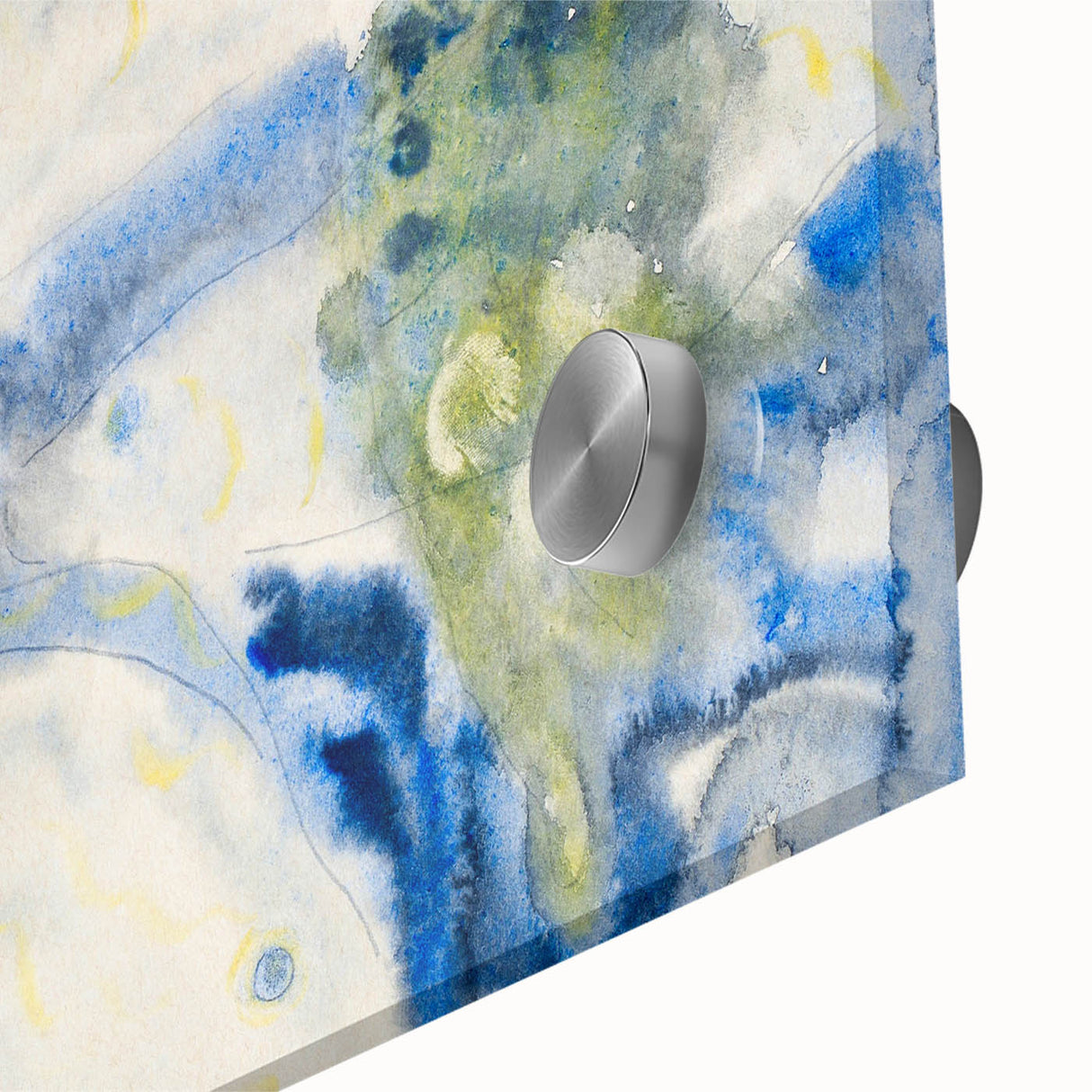 Modern Wall Art: Abstract Fish Composition in Oceanic Blue Tones