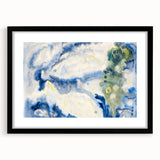 Modern Wall Art: Abstract Fish Composition in Oceanic Blue Tones