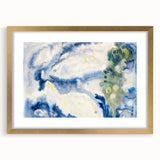 Modern Wall Art: Abstract Fish Composition in Oceanic Blue Tones