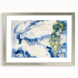Modern Wall Art: Abstract Fish Composition in Oceanic Blue Tones