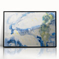 Modern Wall Art: Abstract Fish Composition in Oceanic Blue Tones