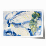 Modern Wall Art: Abstract Fish Composition in Oceanic Blue Tones