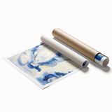 Modern Wall Art: Abstract Fish Composition in Oceanic Blue Tones