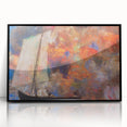 Modern Wall Art: Dreamy Sailing Scene with Vibrant Cloudscape