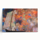 Modern Wall Art: Dreamy Sailing Scene with Vibrant Cloudscape