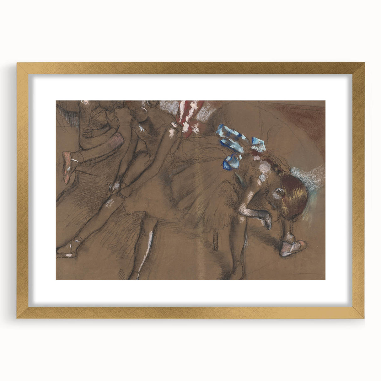 Impressionist Ballet Wall Art – Three Dancers Resting by Edgar Degas