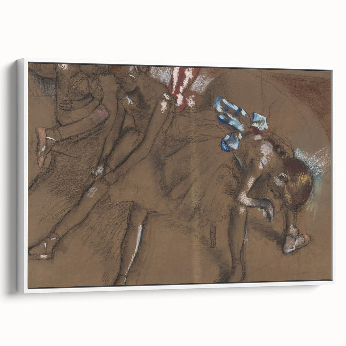 Impressionist Ballet Wall Art – Three Dancers Resting by Edgar Degas