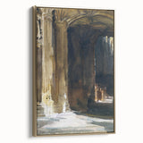 Cathedral Interior Modern Wall Art – Abstract Architectural Decor