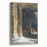 Cathedral Interior Modern Wall Art – Abstract Architectural Decor