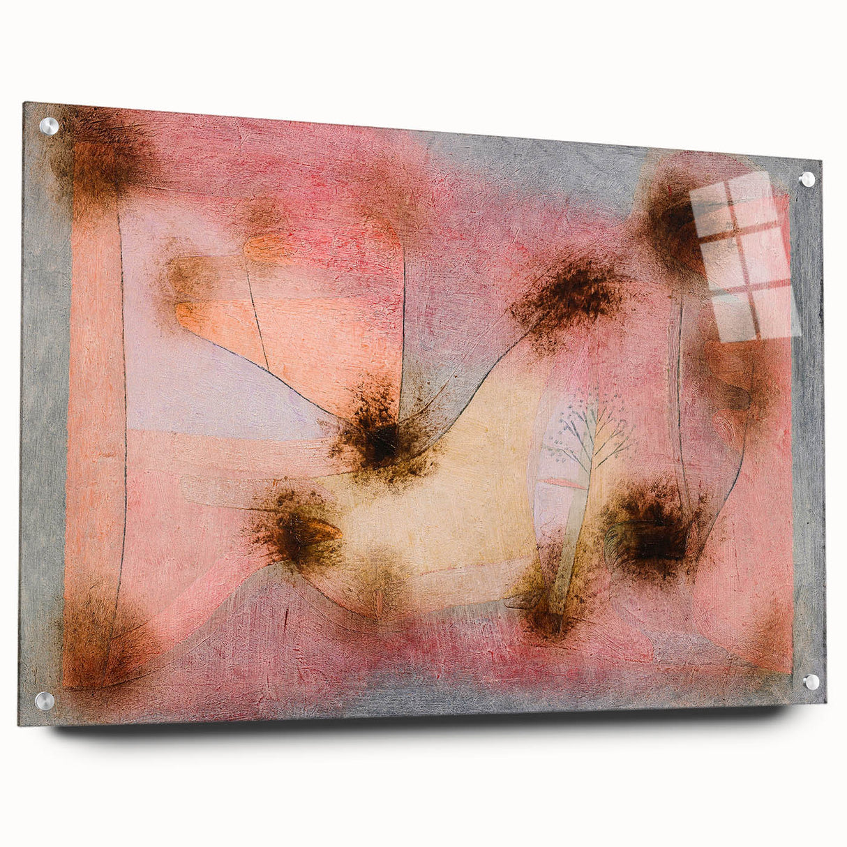 Modern Wall Art: Abstract Botanical Composition in Warm Tones