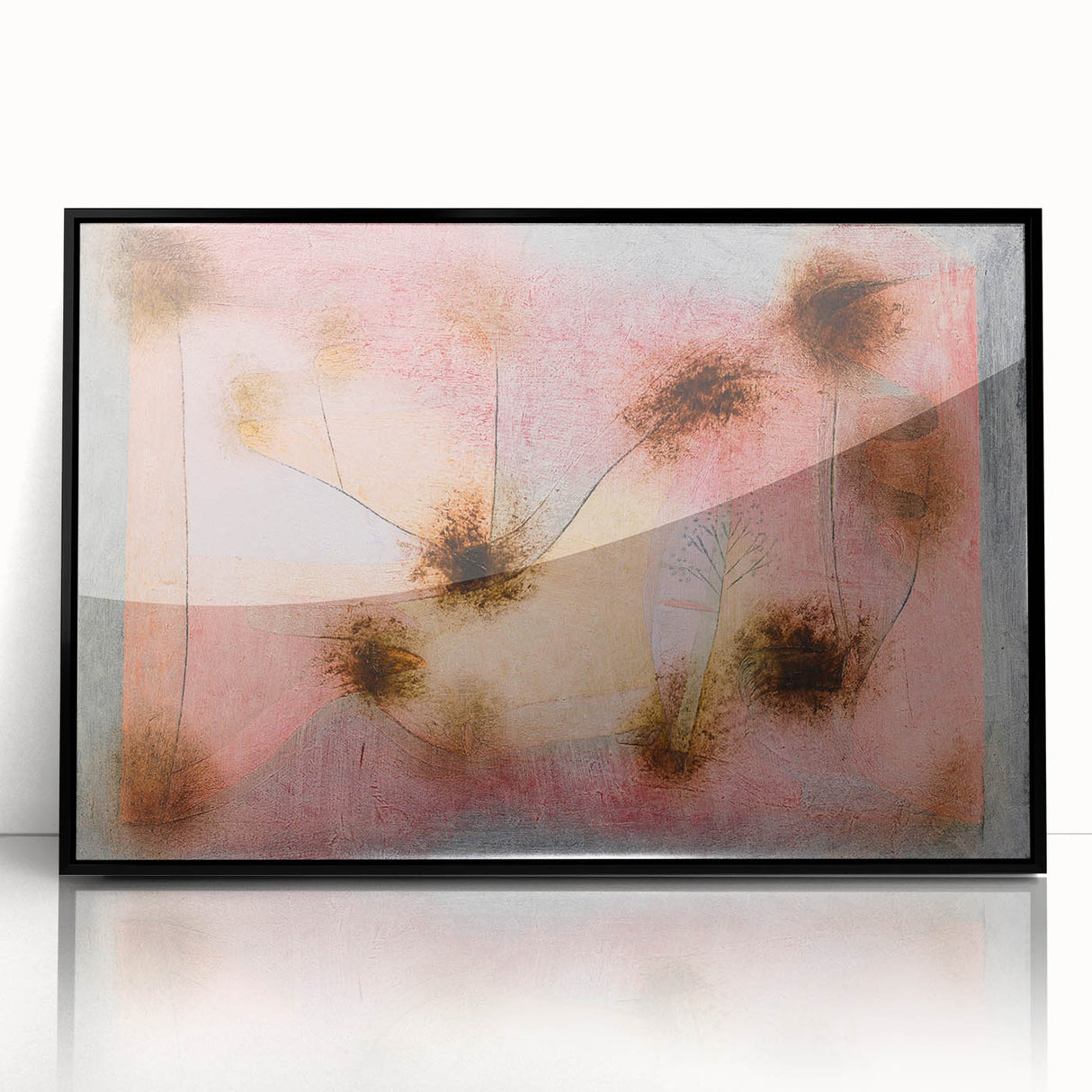 Modern Wall Art: Abstract Botanical Composition in Warm Tones