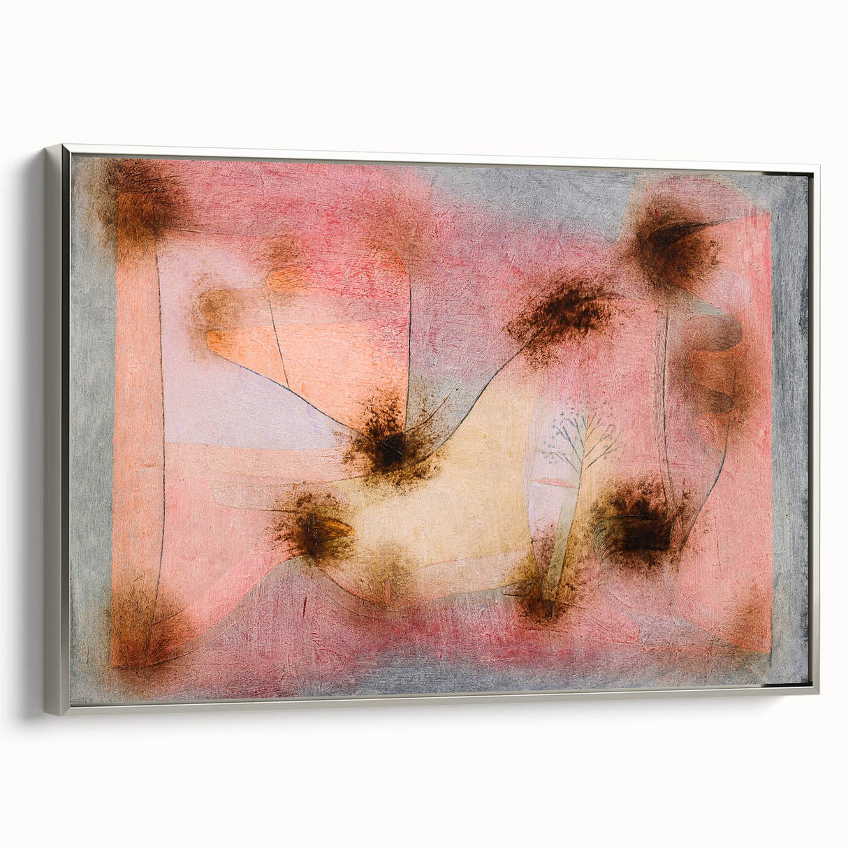 Modern Wall Art: Abstract Botanical Composition in Warm Tones