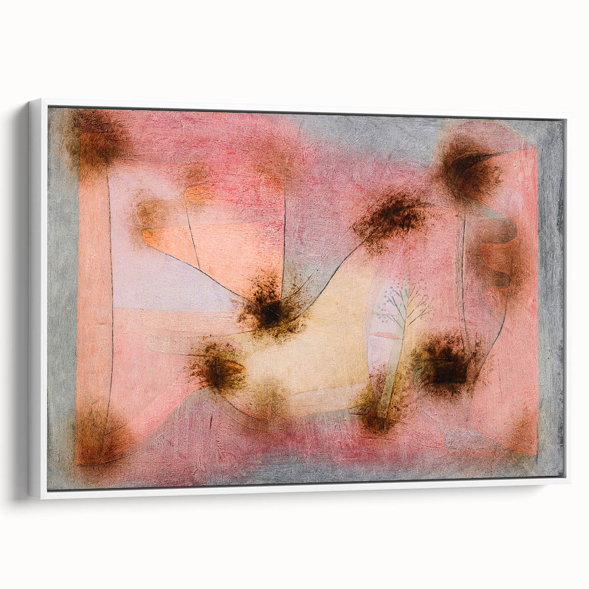 Modern Wall Art: Abstract Botanical Composition in Warm Tones