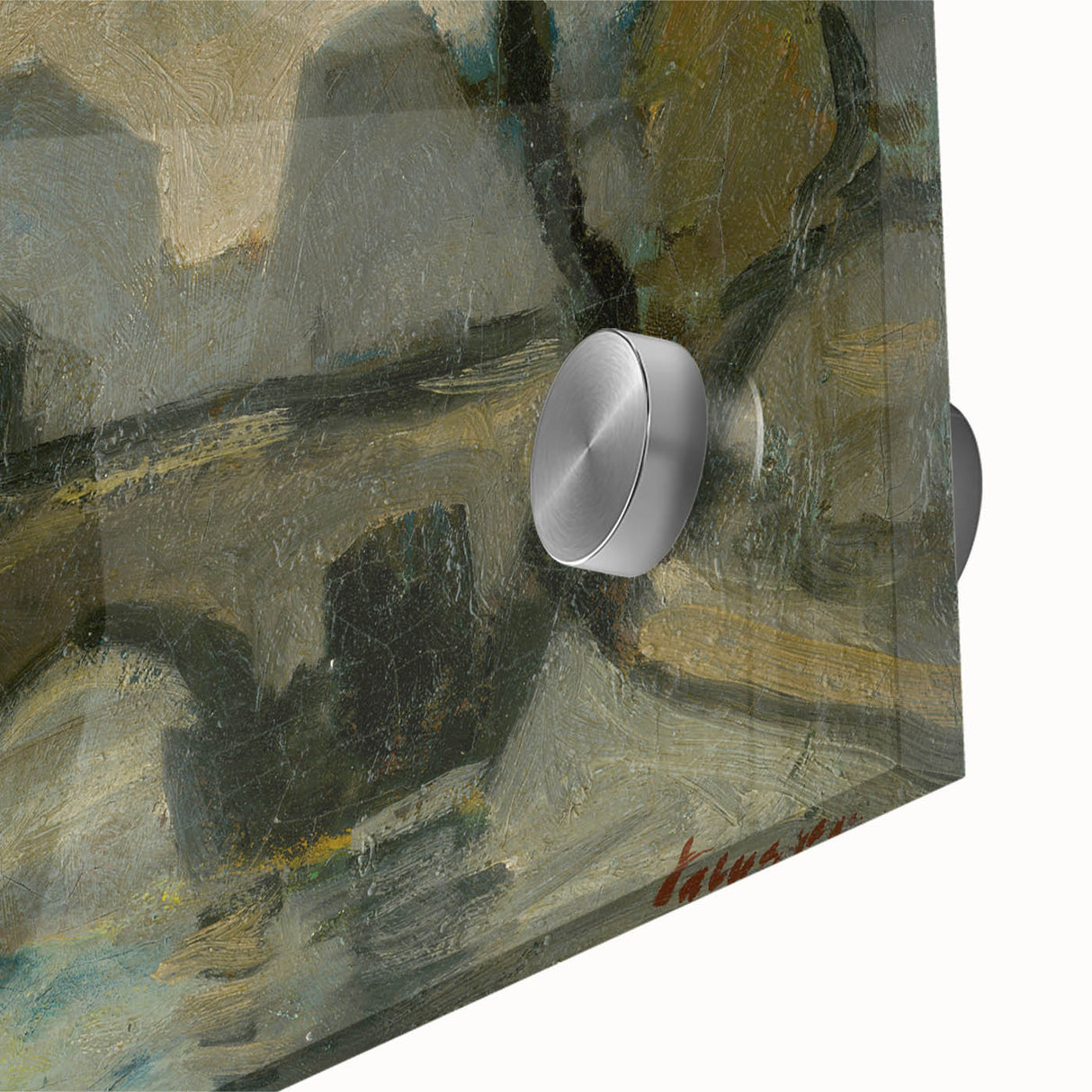 Modern Wall Art: Atmospheric Bridge Scene in Muted Gray Tones