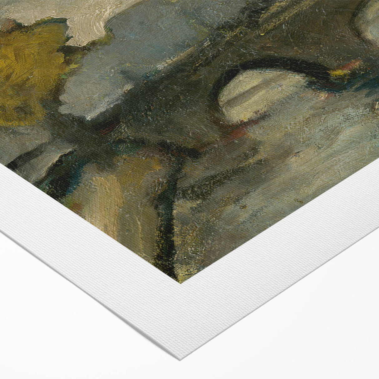 Modern Wall Art: Atmospheric Bridge Scene in Muted Gray Tones
