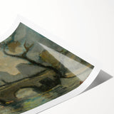 Modern Wall Art: Atmospheric Bridge Scene in Muted Gray Tones