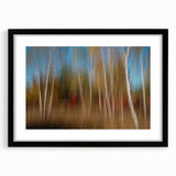 Echoes of Autumn – Abstract Forest Scene in Vertical Color Motion