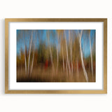 Echoes of Autumn – Abstract Forest Scene in Vertical Color Motion