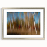 Echoes of Autumn – Abstract Forest Scene in Vertical Color Motion