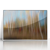 Echoes of Autumn – Abstract Forest Scene in Vertical Color Motion