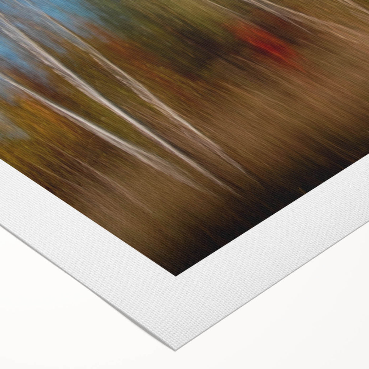 Echoes of Autumn – Abstract Forest Scene in Vertical Color Motion