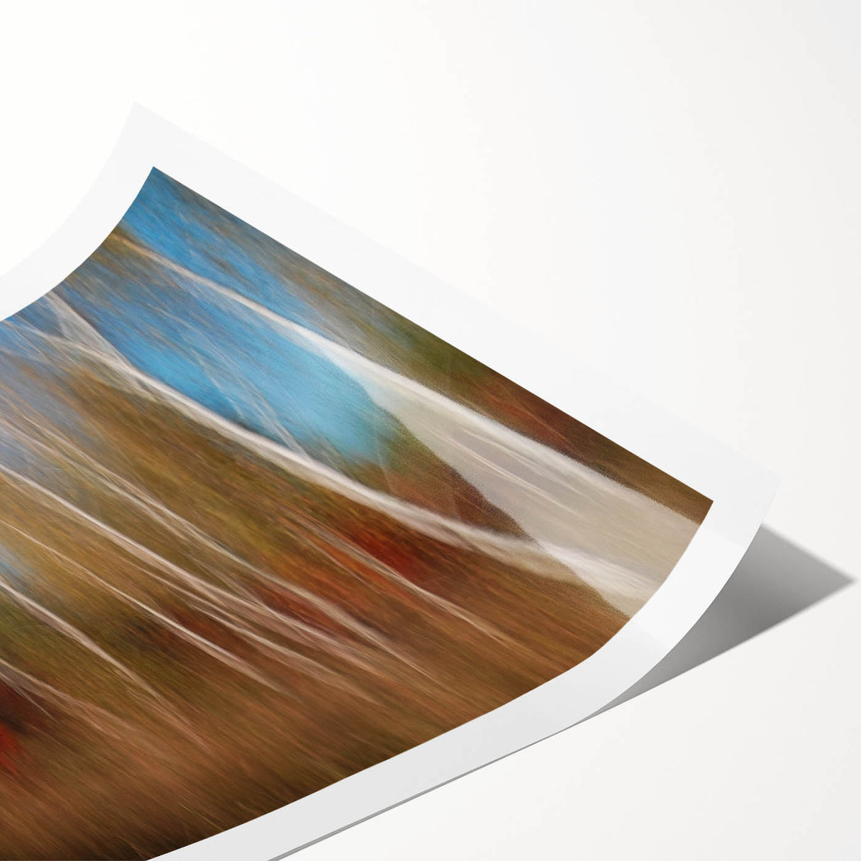 Echoes of Autumn – Abstract Forest Scene in Vertical Color Motion