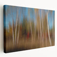 Echoes of Autumn – Abstract Forest Scene in Vertical Color Motion