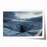 Vibrant landscape print featuring dramatic cliffs and rolling hills, beautifully rolled for easy display, showcasing rich colors and intricate details. Perfect for home decor enthusiasts and nature lovers.