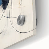 Custom Dining Room Wall Decor – Abstract Navy & Gold Canvas