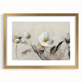 Elegant Floral Living Room Wall Art – Modern Framed Canvas Decor
