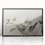 Elegant Floral Living Room Wall Art – Modern Framed Canvas Decor