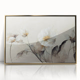 Elegant Floral Living Room Wall Art – Modern Framed Canvas Decor
