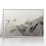 Elegant Floral Living Room Wall Art – Modern Framed Canvas Decor