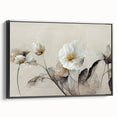 Elegant Floral Living Room Wall Art – Modern Framed Canvas Decor