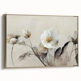 Elegant Floral Living Room Wall Art – Modern Framed Canvas Decor