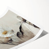 Elegant Floral Living Room Wall Art – Modern Framed Canvas Decor