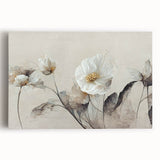 Elegant Floral Living Room Wall Art – Modern Framed Canvas Decor