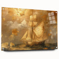 Golden Nautical Office Wall Art – Modern Corporate Decor
