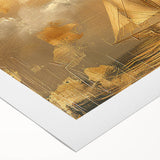 Golden Nautical Office Wall Art – Modern Corporate Decor