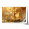 Golden Nautical Office Wall Art – Modern Corporate Decor