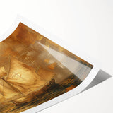 Golden Nautical Office Wall Art – Modern Corporate Decor