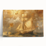 Golden Nautical Office Wall Art – Modern Corporate Decor