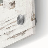 Close-up of abstract architectural wall art, showcasing intricate patterns in vibrant colors on acrylic glass, ideal for modern home decor and artistic expression.