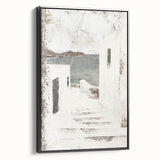 Framed abstract architecture wall art displayed in black, showcasing intricate geometric patterns and modern design elements, perfect for contemporary decor.